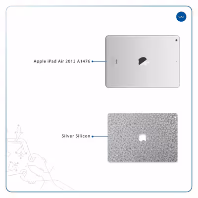 برچسب پوششی ماهوت مدل Silver-Silicon مناسب برای تبلت اپل iPad Air 2013 A1476