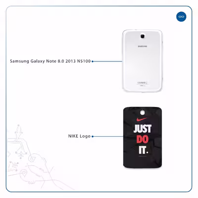 برچسب پوششی ماهوت مدل NIKE-Logo مناسب برای تبلت سامسونگ Galaxy Note 8.0 2013 N5100