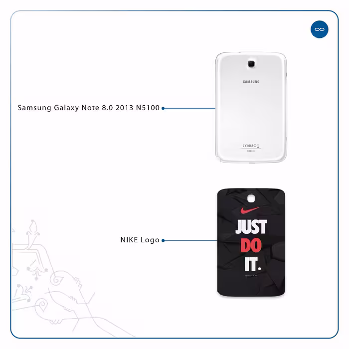 برچسب پوششی ماهوت مدل NIKE-Logo مناسب برای تبلت سامسونگ Galaxy Note 8.0 2013 N5100