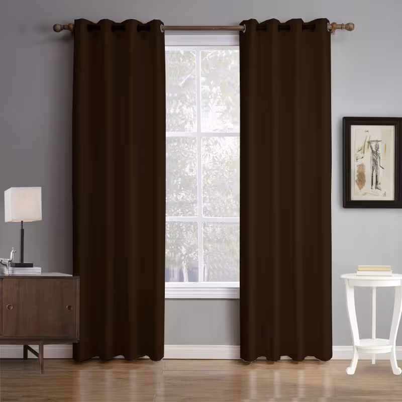 پرده مخمل هازان قهوه ای