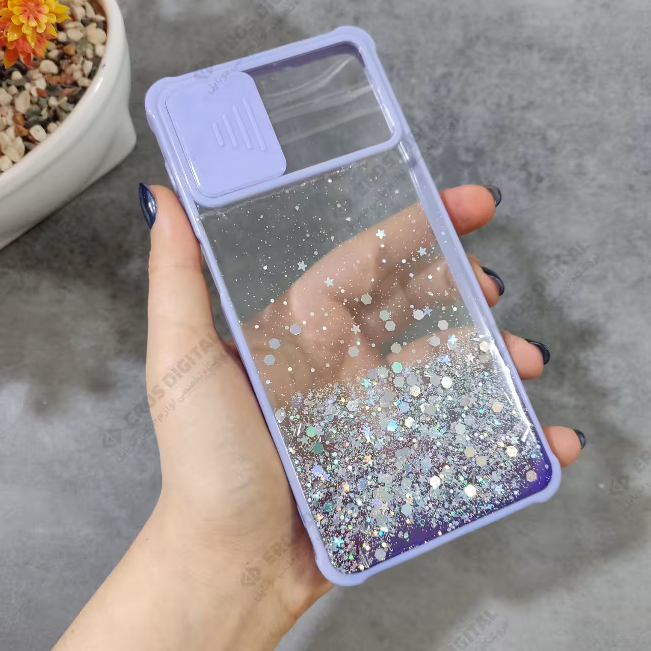 قاب گوشی Samsung Galaxy M51 محافظ لنز دار کشویی اکلیلی