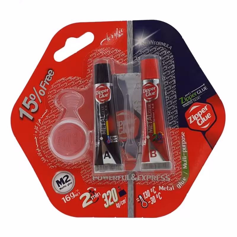 چسب دوقلو هزار کاره مات 16 گرم زیپر کد ZIPPER M2