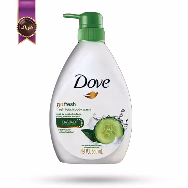 شامپو بدن داو Dove مدل رایحه خیار و چای سبز Go Fresh حجم 550 میلی لیتر (اورجینال)