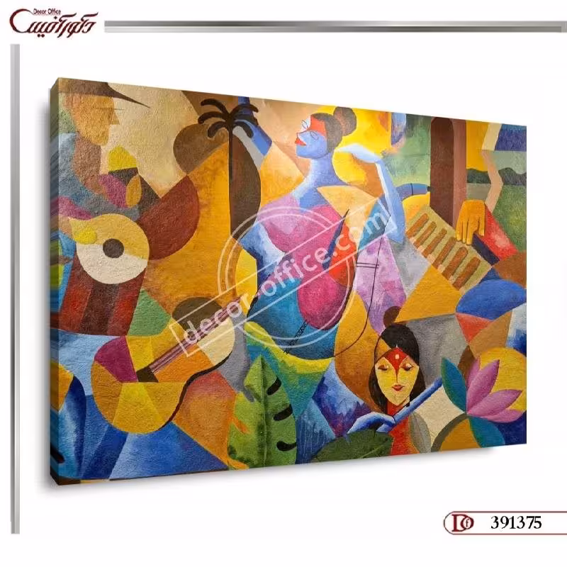 تابلو مدرن سبک کوبیسم R0257