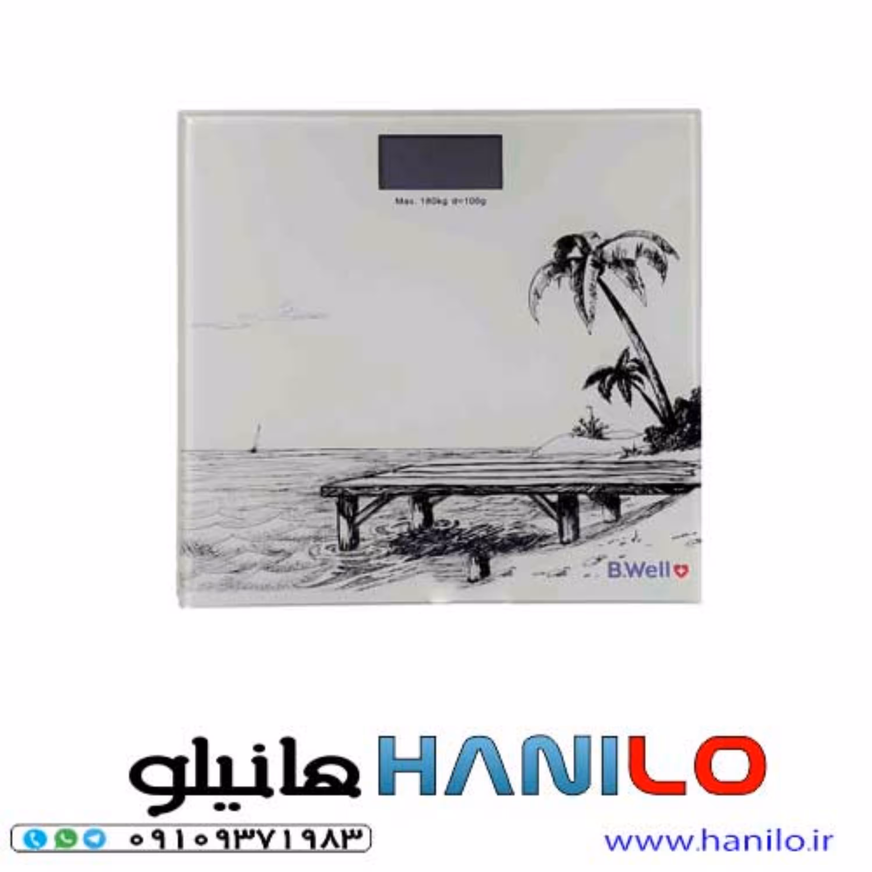 ترازو دیجیتال بی ول مدل BWELL WK165- سفید