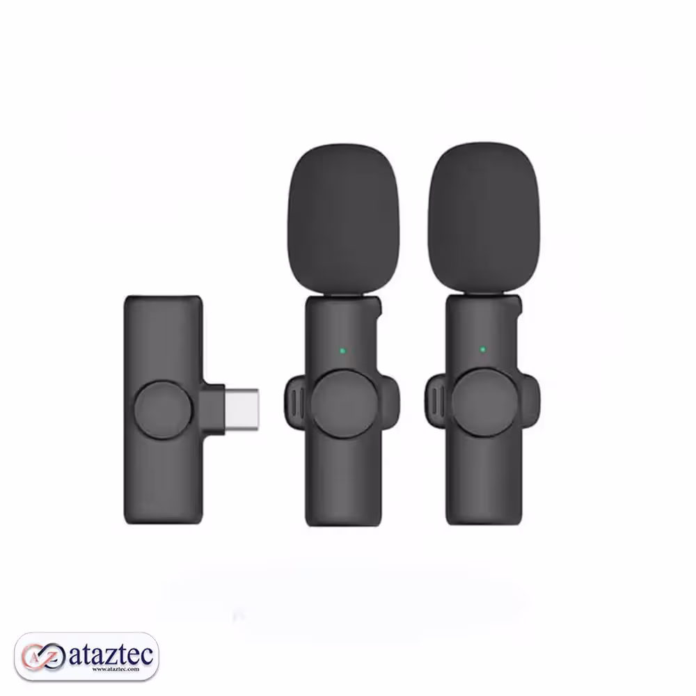 میکروفون یقه‌ای بی‌سیم دو تایی مدل K11 – فرکانس کاری2.4 گیگاهرتز و کارکرد 6 ساعت مداوم