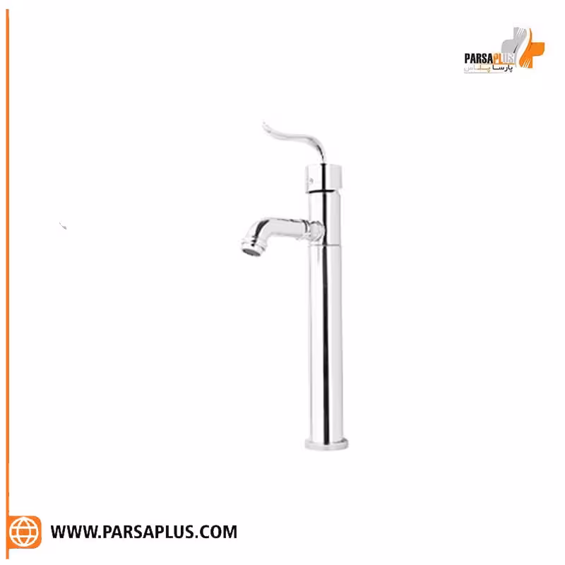 شیر روشویی پایه بلند دوان مدل موته کروم