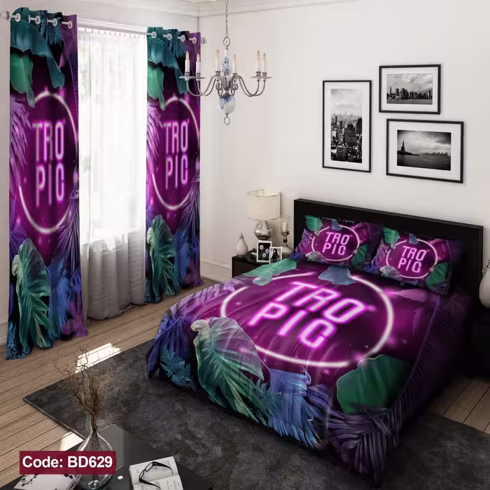 ست 6 تکه روتختی مخمل ضد لک ترک طرح بزرگسال کد 629