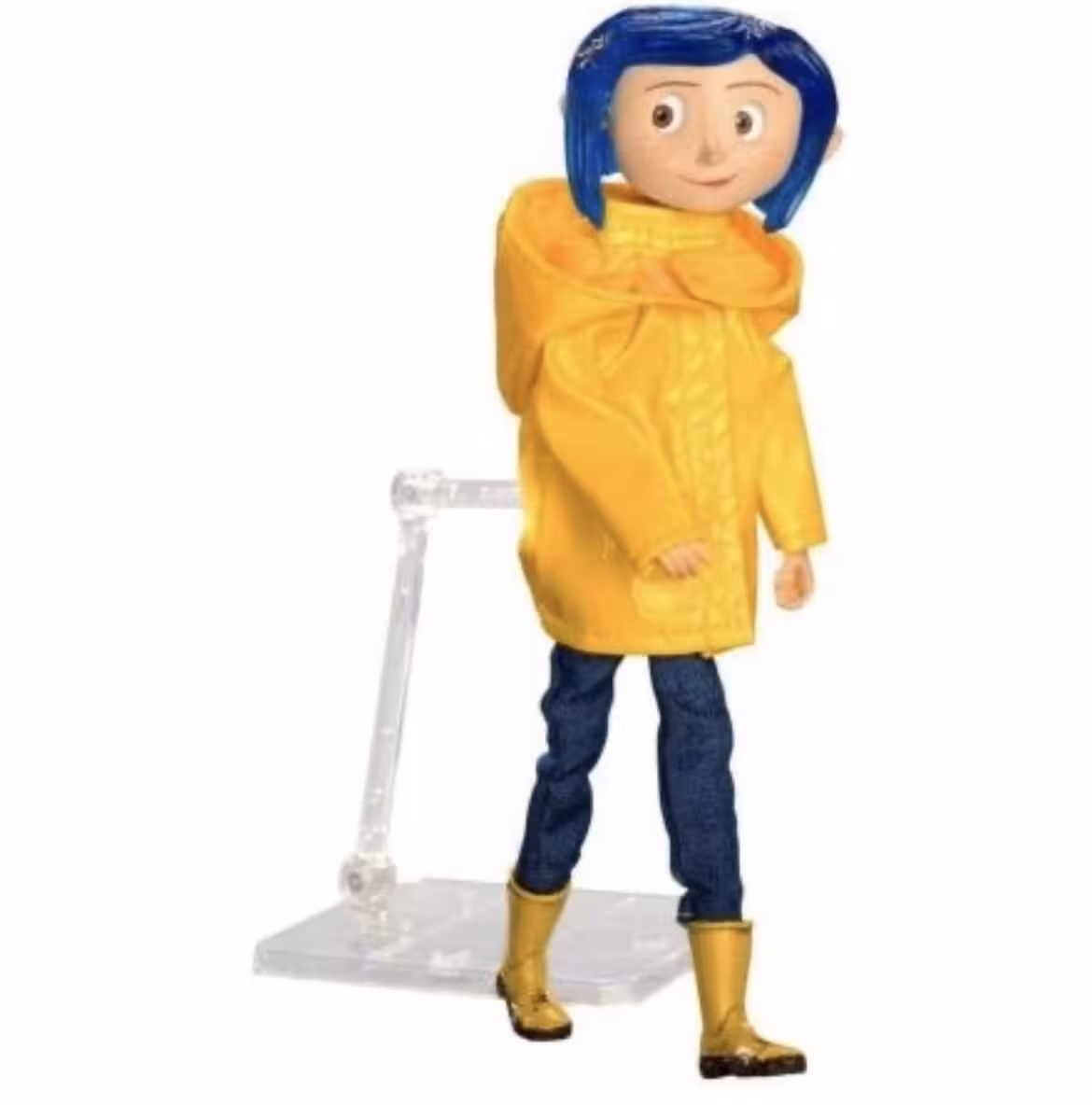 اکشن فیگور کورالین عروسک کورالاین در بارانی زرد Coraline Figure – Coraline in Rain Coat