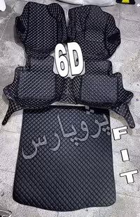 کفپوش پارس6بعدی چرم گلدوزی باصندوق درجه1ضدآب قابل شستشووانعطاف کوالیتی بالامناسب پژوپارس و405