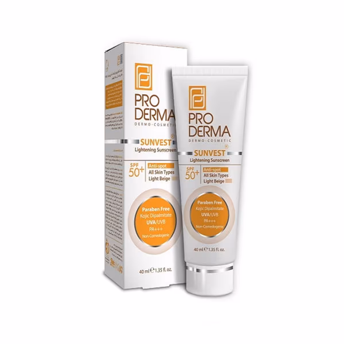 ضد آفتاب و روشن کننده لک های پوست با SPF50 پرودرما – Pro Derma