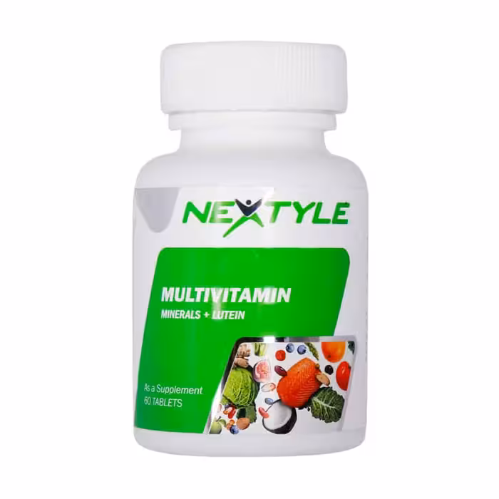 قرص مولتی ویتامین پلاس لوتئین نکستایل 60 عددNextyle Multi Vitamin Plus Lutein 60 Tablets