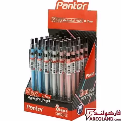 مداد نوکی 0.7 میلی متری پنتر شیشه ای کد Mp1612 بسته 30 عددی