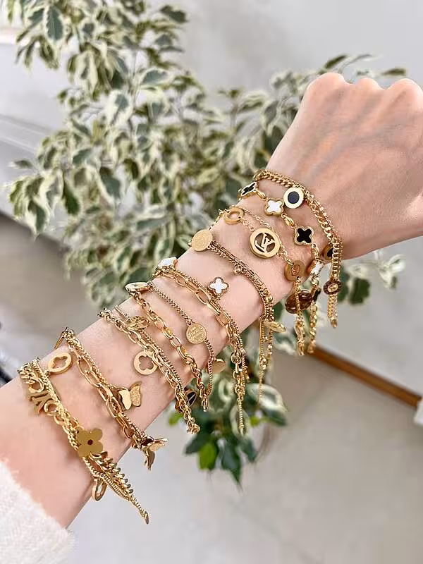 دستبنداستیل طرح طلا