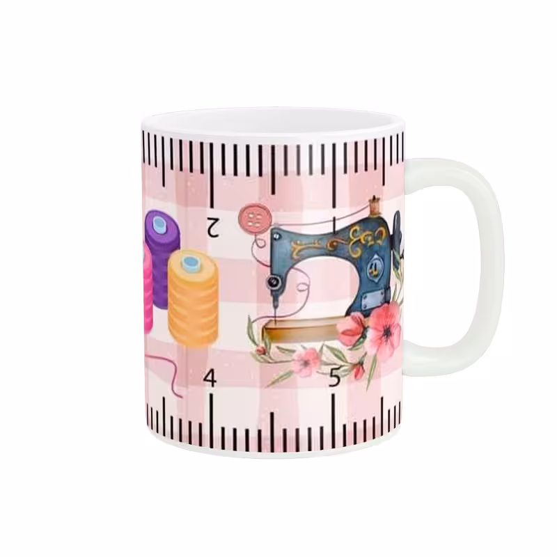 ماگ طرح وسایل خیاطی کد M208