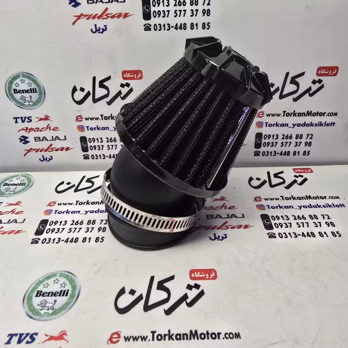 فیلتر ( ابر ) هواکش اسپرت انواع موتورسیکلت مشکی