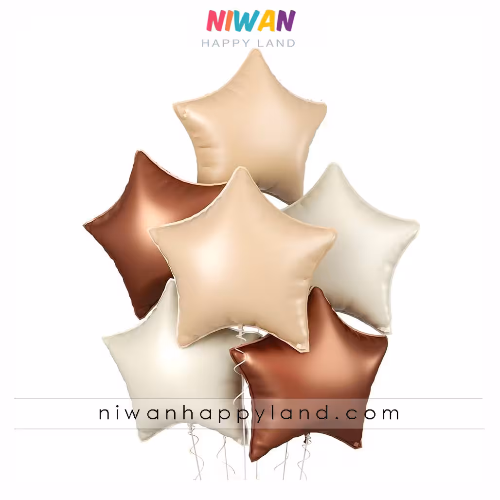 بادکنک فویلی ستاره رنگ نود