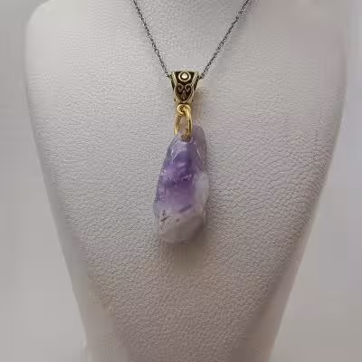 گردنبند آمیتیست معدنی اصل و930