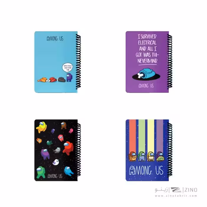 دفتر100برگ وزیری سیمی جلد سخت لانگو سری امانگ آس کدCH-750