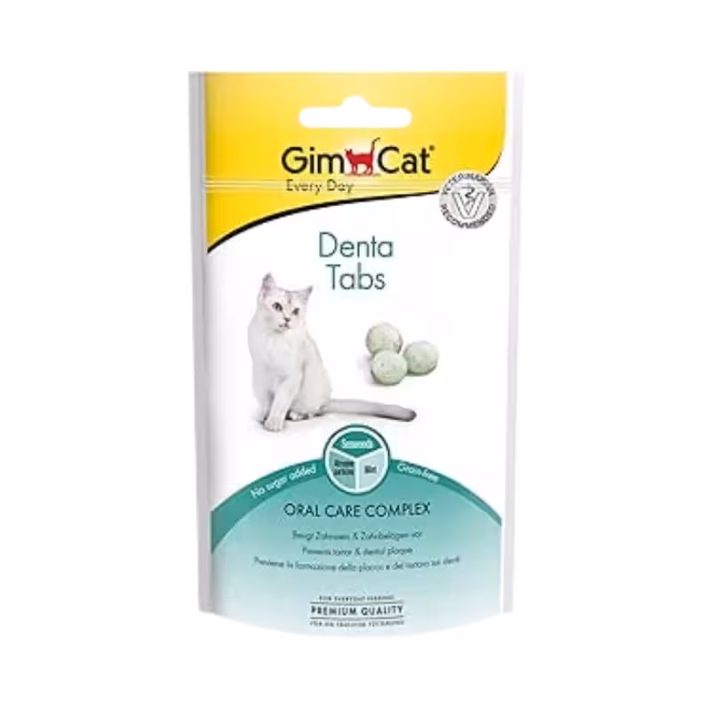 قرص مراقبت از دهان و دندان مدل dental tabs برند Gim cat جیم کت 40 گرمی