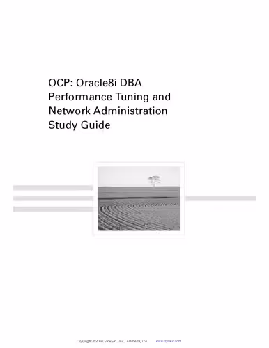 خرید و دانلود نسخه کامل کتاب OCP: Oracle 8i DBA Performance Tuning and Network Administration Study Guide
