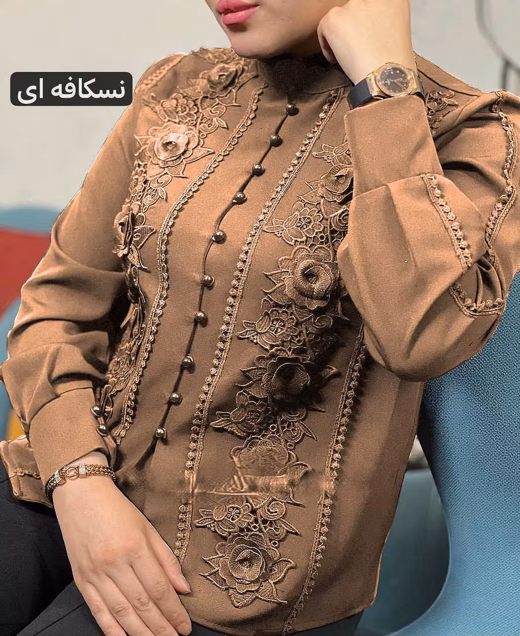 شومیز مزونی جنس الیزه مصری اعلا