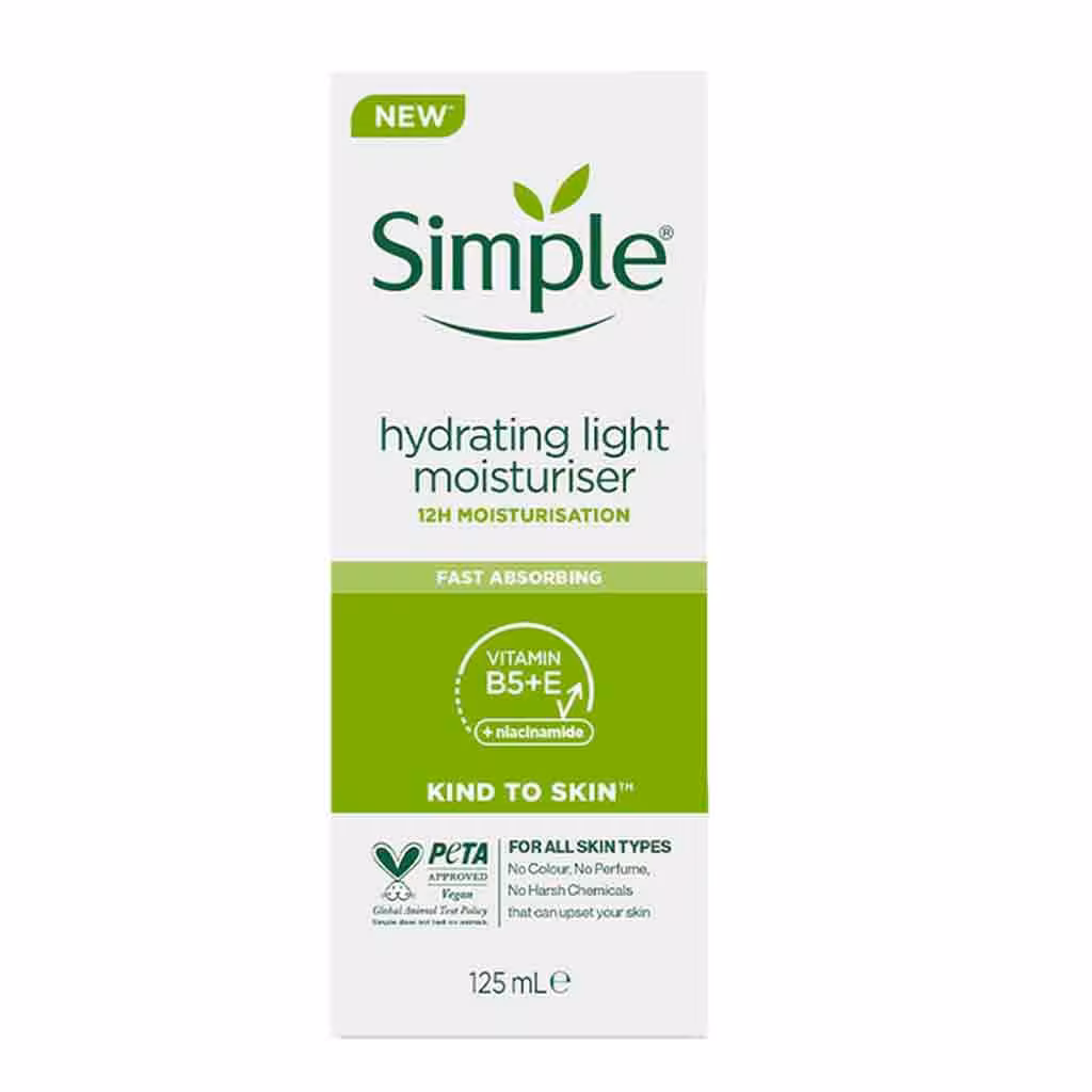 کرم آبرسان و مرطوب کننده انگلیسی سیمپل لایت Simple Light مناسب پوست حساس 125 میل