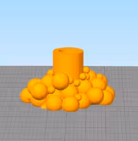 مدل سه بعدی جاشمعی توپی نامنظم کد01 (STL)