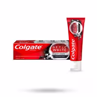 خمیر دندان سفید کننده زغالی کلگیت مدل OPTIC WHITE حجم 50 میل