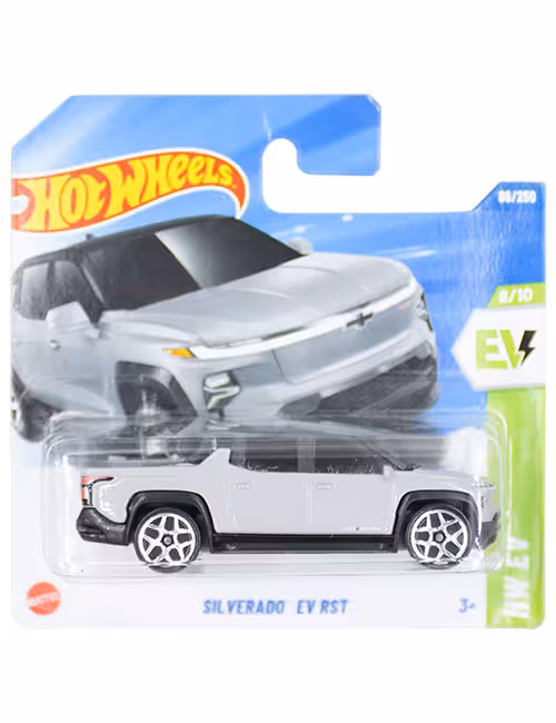 ماشین دکوری مدل Silverado Ev RST Silver برند Hot Wheels