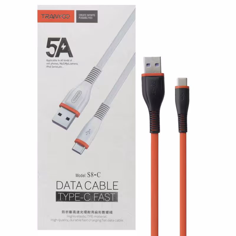 کابل USB به Type-C ترانیو مدل S8 طول 1متر 5آمپر