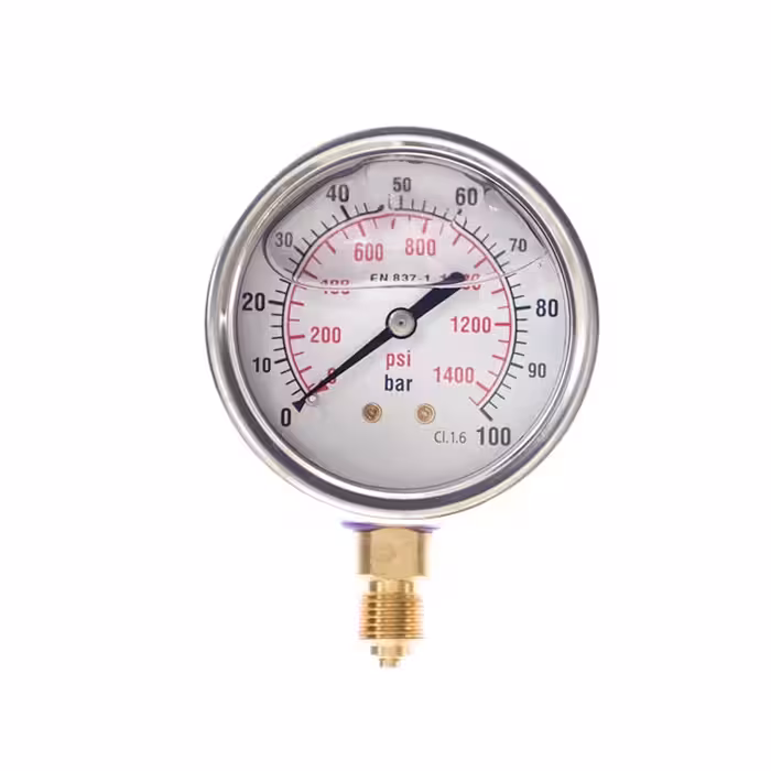گیج فشار صفحه 10 سانت روغنی 100 بار