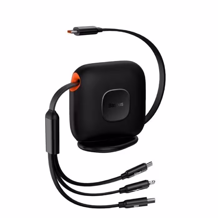 کابل تبدیل USB به لایتنینگ، MicroUSB و USB-C، برند بیسوس مدل caqy000001، طول 1.70 متر