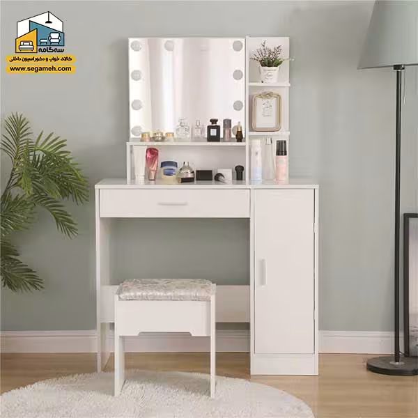 میز آرایش لامپ دار کد DMP78 - فروشگاه سه گامه