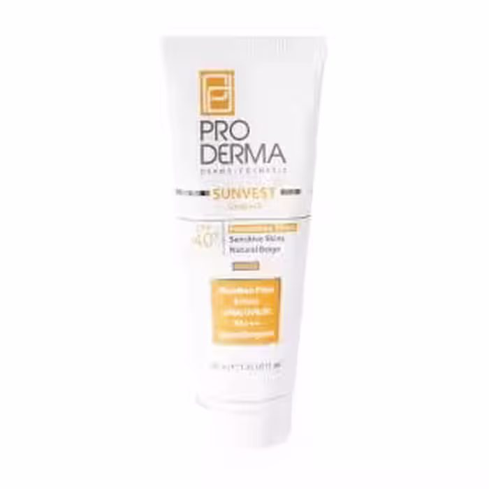 کرم ضد آفتاب مینرال رنگی پرودرما ⁺SPF40 مناسب پوست های حساس 40 میلی لیتر