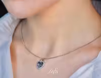 💍گردنبند جواهری قلب، خاص و زیبا ، نقره عیار 925 (G_3268)‌‌‌‌‌‌