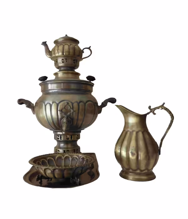 سماور ذغالی آنتیک ترکدار