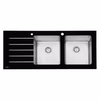 سینک ظرفشویی ایلیا استیل مدل 8032 توکار شیشه ای