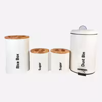 ست 4 پارچه آشپز خانه درب بامبو یونیک UN-8028