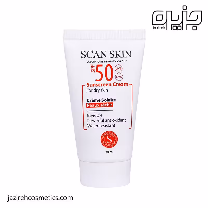ضد آفتاب بی رنگ پوست خشک SPF50 اسکن اسکین