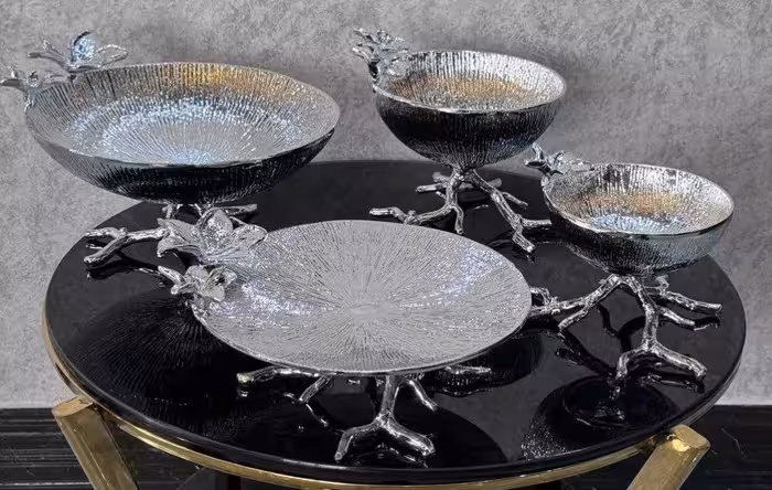 سرویس پذیرایی آلومینیومی 4 تیکه کاراکو سیلور