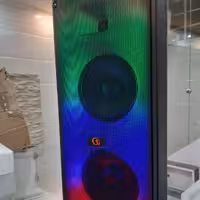 اسپیکر بلوتوثی  دیجی دار قابل حمل میکروفن دار با رقص نور 