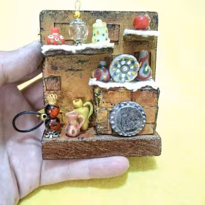 مگنت آشپزخانه و یخچال، طرح آشپزخانه قدیمی آشپزخانه مینیاتوری تزیینی