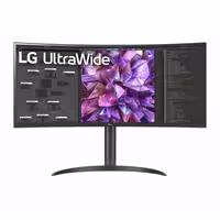 مانیتور کامپیوتر ال جی مدل 34WQ75C-B، سایز 34 اینچ، خمیده، رزولوشن UWQHD، زمان پاسخگویی 5 میلی ثانیه