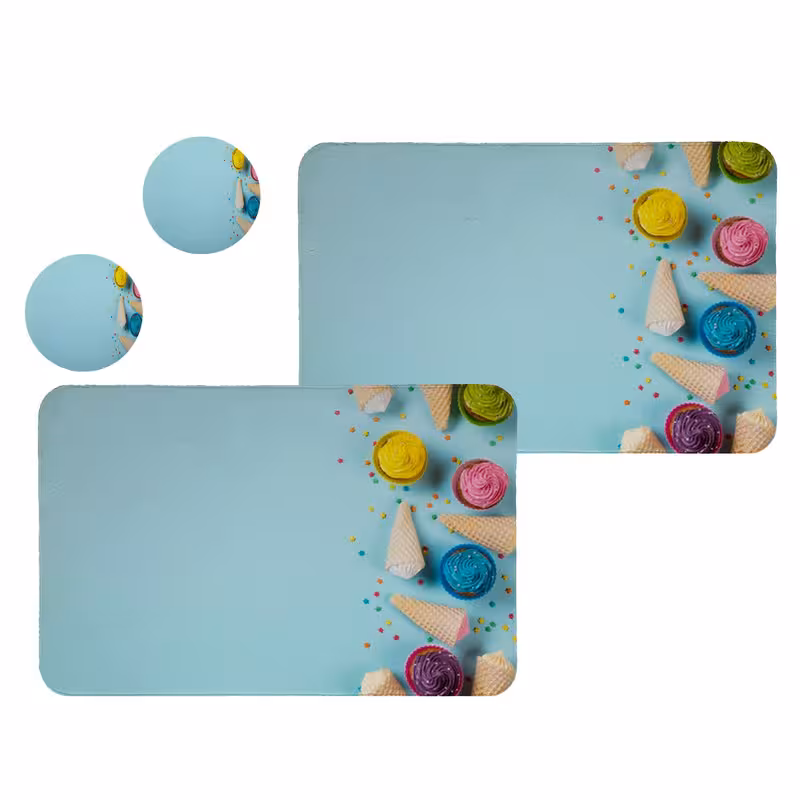 زیربشقابی طرح بستنی کد 8102 مجموعه 2عددی به همراه زیرلیوانی | کالا مکس