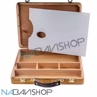 جعبه رنگ چوبی پارس بوم مدل PB به همراه پالت رنگ