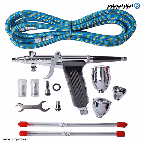 کیت ایربراش تفنگی APT دو تنظیم با لوازم مدل AT-116CK