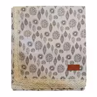 مانوئل رومیزی 140×140 مربع طرح برگ فانتزی