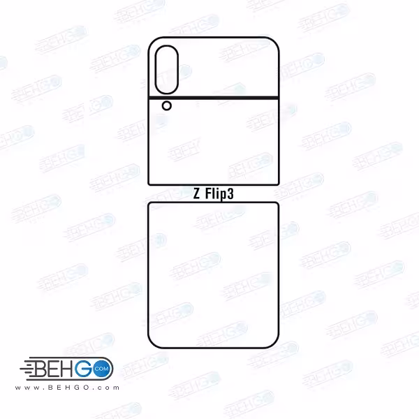 برچسب پشت گوشی سامسونگ Samsung Z Flip3 5G