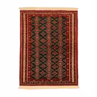 فرش دستبافت یک و نیم متری طرح ترکمن کد 4031210